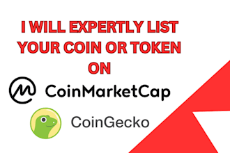 list your token and coin expertly on coingecko and coinmarketcap