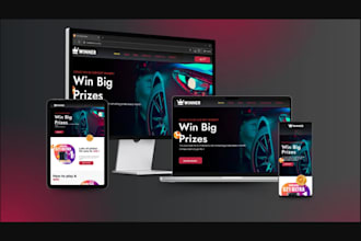 design raffle website, giveaway, competition, sweepstake, loyalty reward website