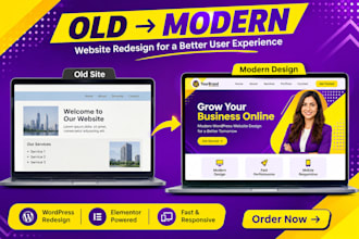 redesign your outdated wordpress site into a modern elementor site
