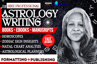 write ebooks on astronomy, astrology, zodiac sign, horoscopes, self help journal