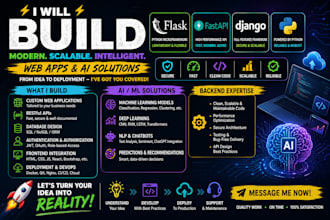 build python flask fast api django ml ai web app backend