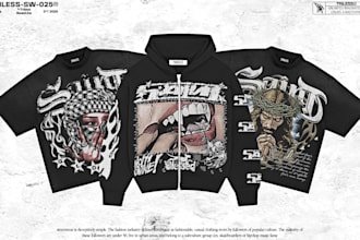 create streetwear, merch, and vintage t shirt design