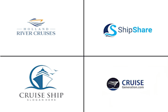 design luxury yacht boat ship and sailboat company logo