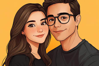 create cute self portrait, couple, or idol