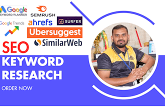 do keyword research, low competition and high search volume