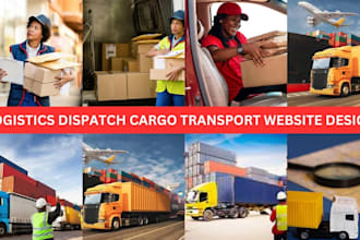 design logistics website, trucking, freight, transport, dispatch, cargo website