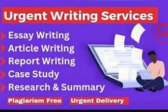 write urgent essays, case studies, reports, proposals and summaries in apa, mla