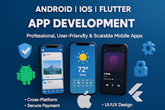 design a high quality flutter frontend for ios and android