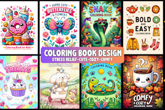 draw unique coloring book for KDP