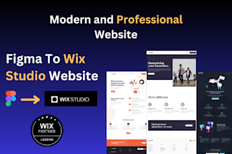 convert figma to wix studio website or build wix website design