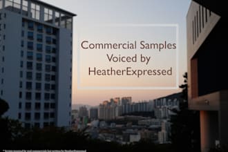 do a  friendly voice over for your project
