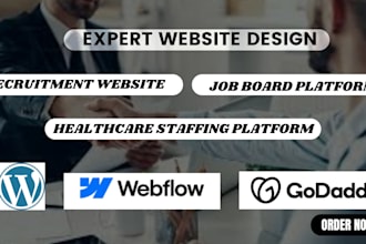 design custom recruitment website job board platform healthcare staffing website