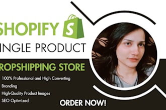 build passive income shopify dropshipping store, website