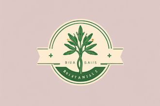 design creative line art botanical boho minimalist logo
