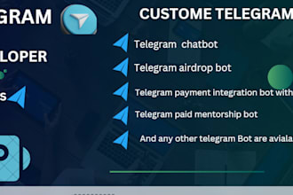 telegram bot, custom telegram chatbot, API for python