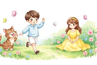 children story book illustration children story children story book illustration