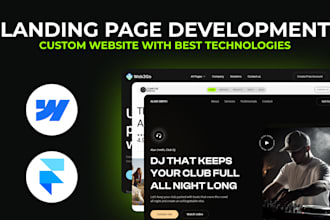 design and create a landing page with framer