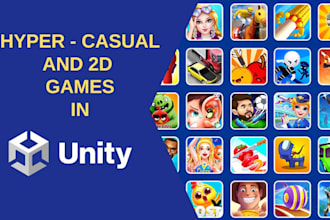 develop hyper casual and 2d games in unity with designing as 2d game developer