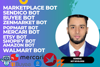 build marketplace bot, sendico bot, mercari bot, tiktok live bot, lazada bot