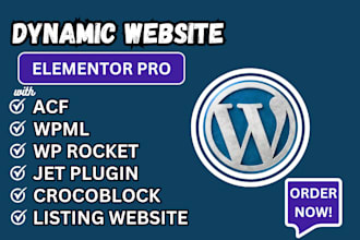 build dynamic wordpress website using crocoblock elementor pro astra pro wpml