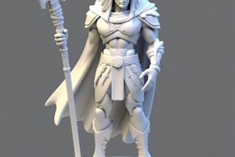 sculpt 3d figure, action figure, stl file for 3d printing