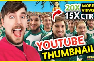 do attractive eye catchy youtube thumbnail design to get high CTR