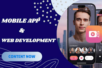 develop live streaming app, tinder clone app, onlyfans clone website, dating app