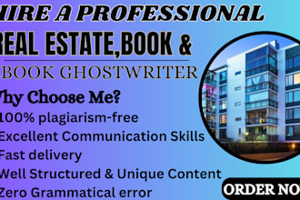 ghostwrite real estate ebook and personal finance, forex trading, business ebook