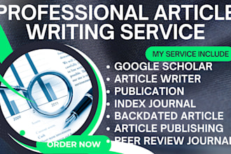 write and publish article in google scholar indexed journal backdated citation