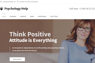 build medical website, mental health wellness counseling and therapy website