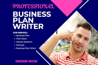 write complete business plan market research pitch deck startups grant writing