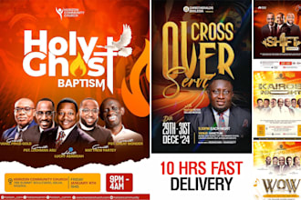 do exceptional event flyer design, postcard or church flyer