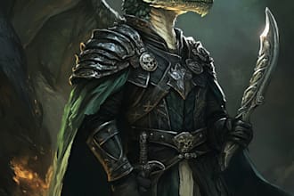 desing a stunning dnd character art illustration