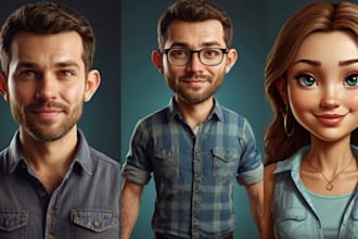 create cartoon character or avatar in vectors