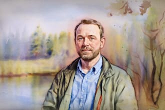 paint a portrait in my watercolor style