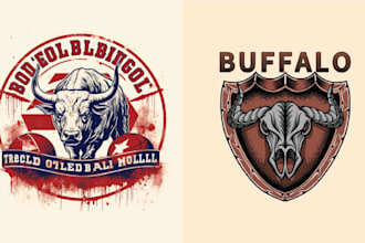 make custom vintage cow bull logo