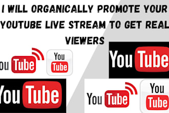 organically promote your youtube live stream to get real viewers