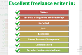 do write business, finance, and economics essays