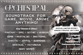 compose orchestral soundtrack for game movie anime anything
