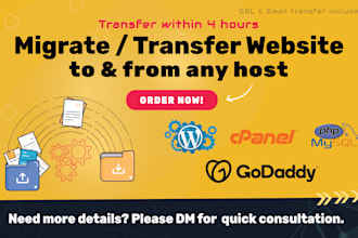 do wordpress migration, transfer, or website backup