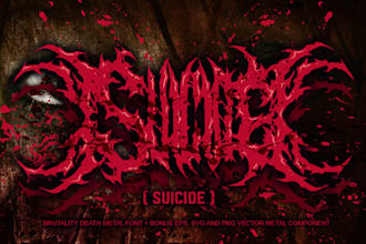 do awesome death black and brutal death metal logo for you