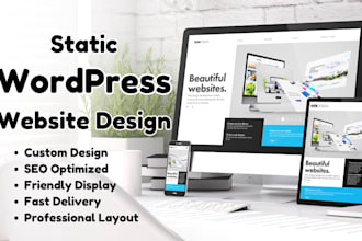 develop a professional wordpress static website for you