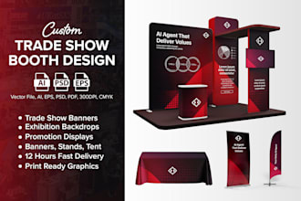 create trade show booth design and exhibition banners
