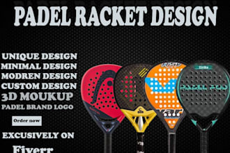 create your padel racket design and padel logo