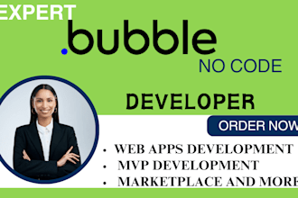 build bubble io bubble website mvp web app bubble saas flutterflow app developer