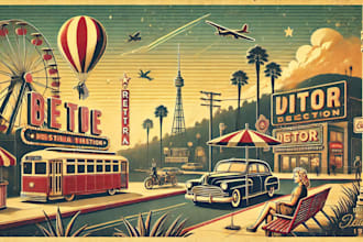 make vintage retro tshirt design for you