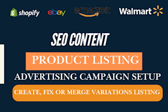 list products on etsy, amazon, ebay, shopify, woocommerce walmart