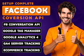 set up meta facebook pixel conversion API google analytics 4 ecommerce tracking