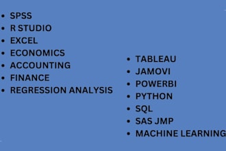 do accounting, finance, economics, spss, statistics, algebra