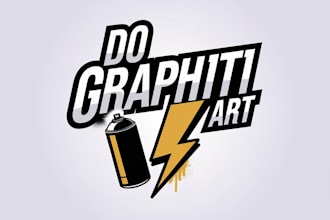 do graffiti art design for your logo or word